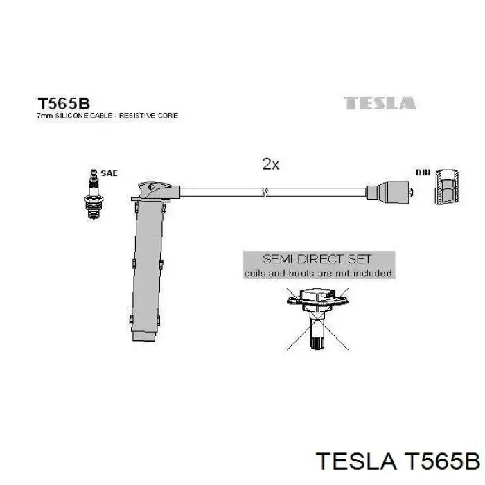 T565B Tesla высоковольтные провода