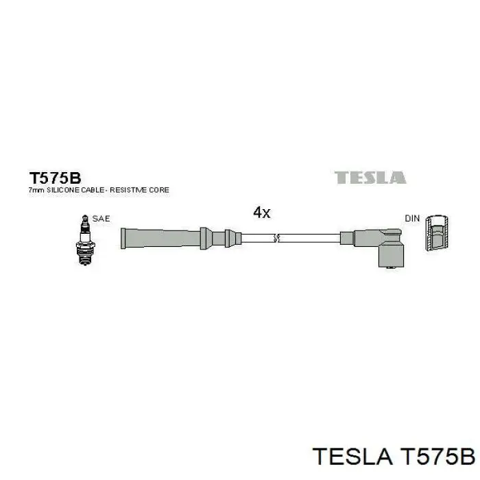 Провода высоковольтные, комплект TESLA T575B