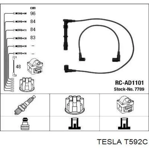 Провода зажигания Tesla T592C цена, от 30.18 USD