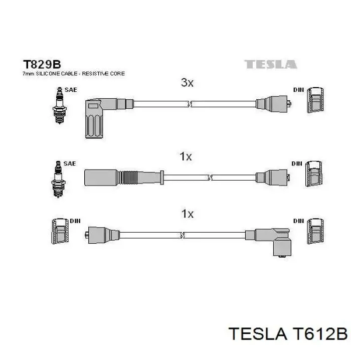 T612B Tesla высоковольтные провода