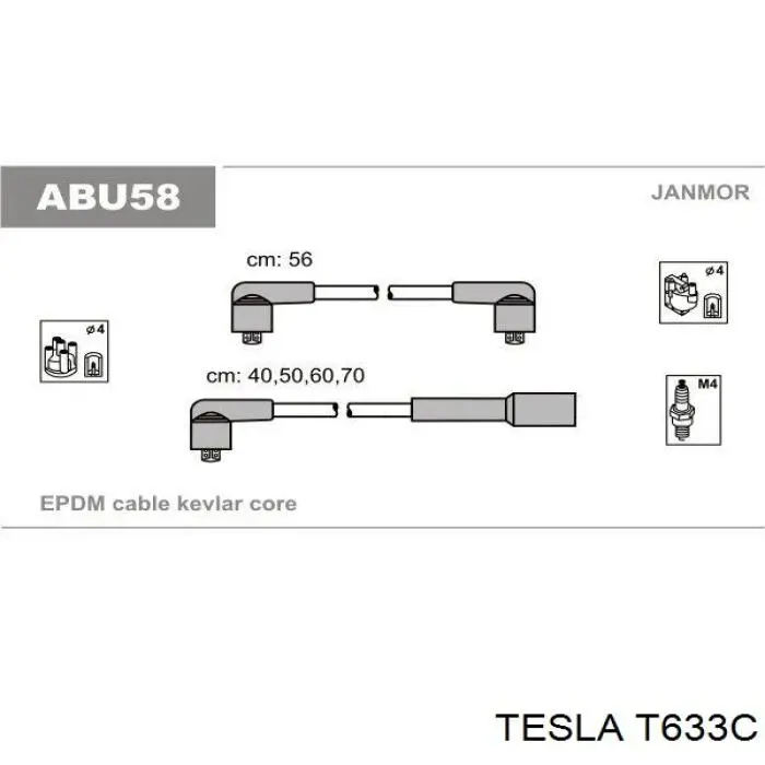 Провода зажигания Tesla T633C цена, от 31.04 USD