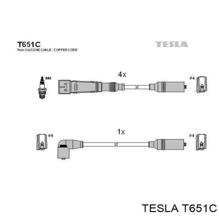 T651C Tesla высоковольтные провода