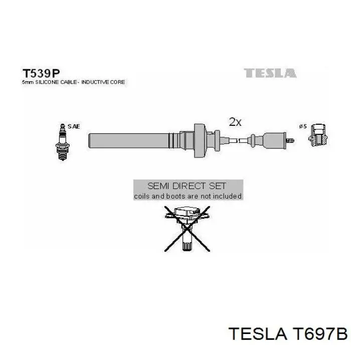 T697B Tesla Провода высоковольтные