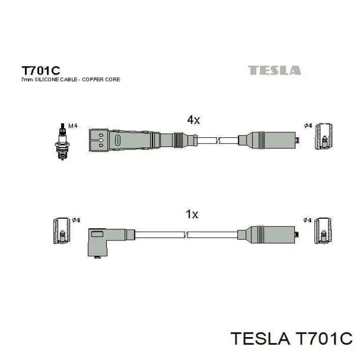 T701C Tesla высоковольтные провода