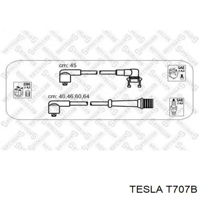 Высоковольтные провода T707B Tesla