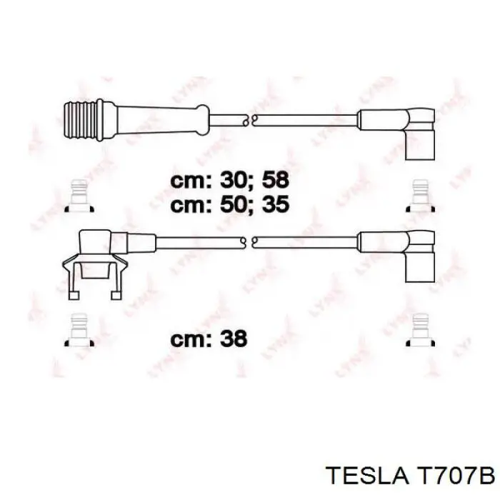 T707B Tesla Провода высоковольтные