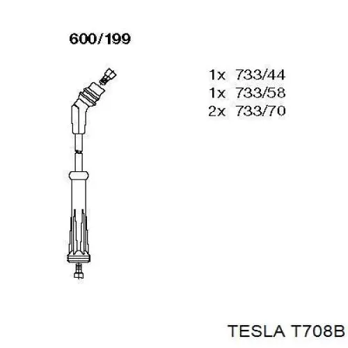 T708B Tesla высоковольтные провода