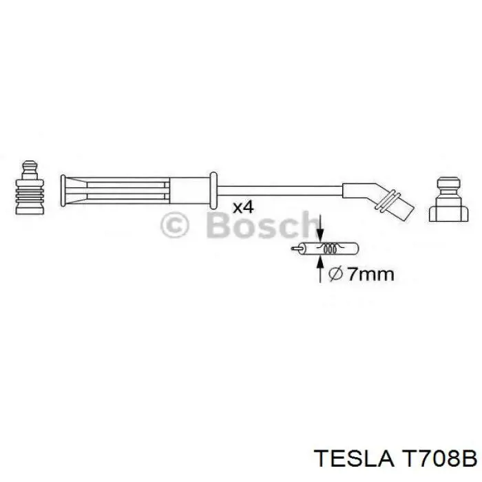 Высоковольтные провода T708B Tesla