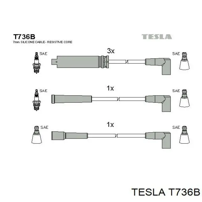 T736B Tesla высоковольтные провода