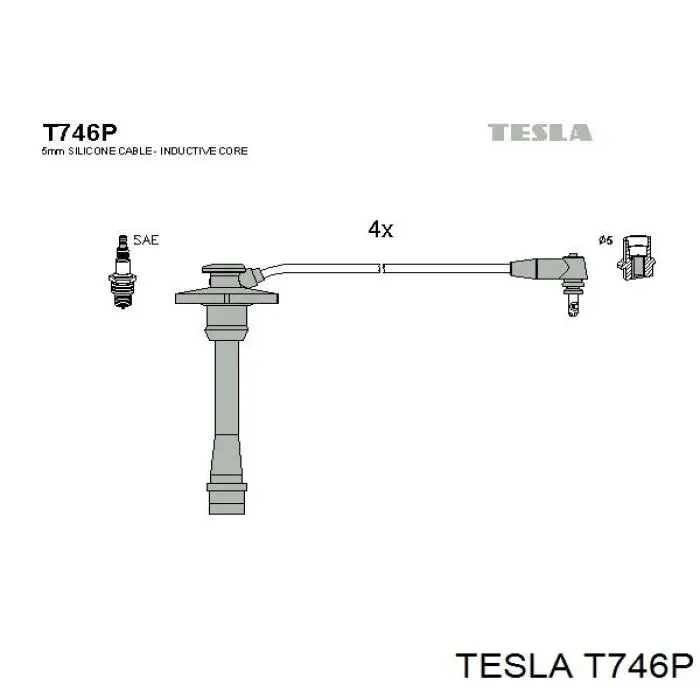 T746P Tesla высоковольтные провода