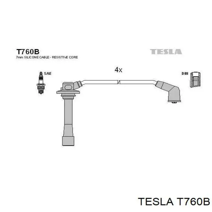 T760B Tesla высоковольтные провода