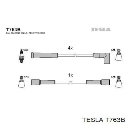 T763B Tesla высоковольтные провода