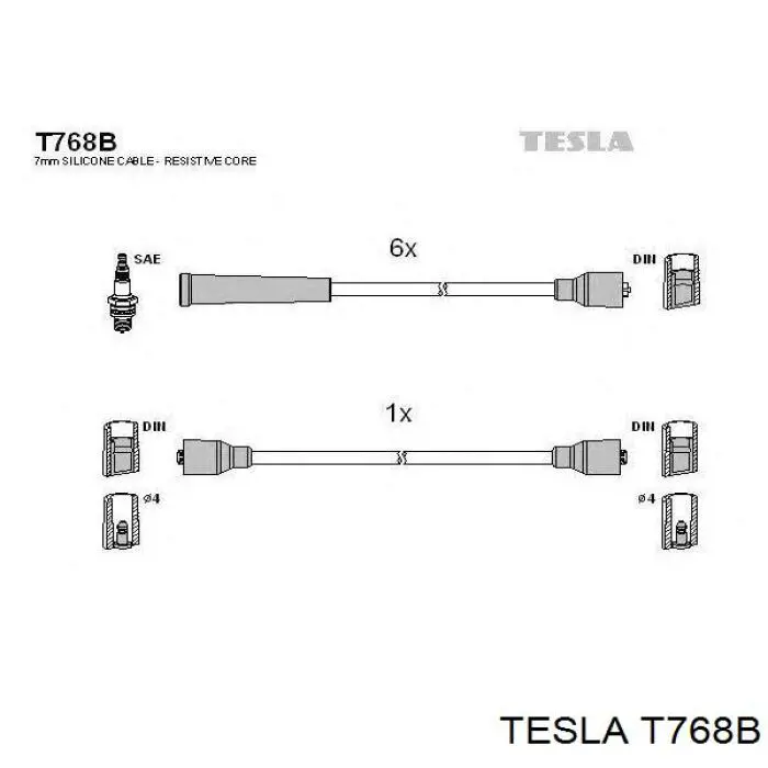 T768B Tesla высоковольтные провода