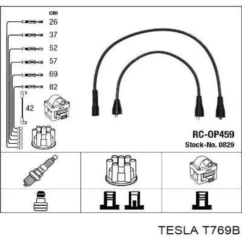 T769B Tesla высоковольтные провода