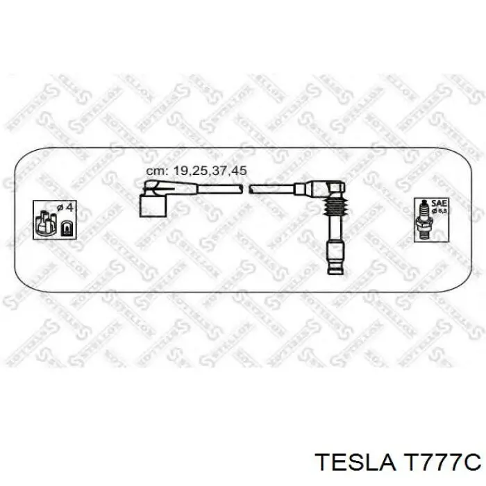 Дріт високовольтний, комплект T777C Tesla
