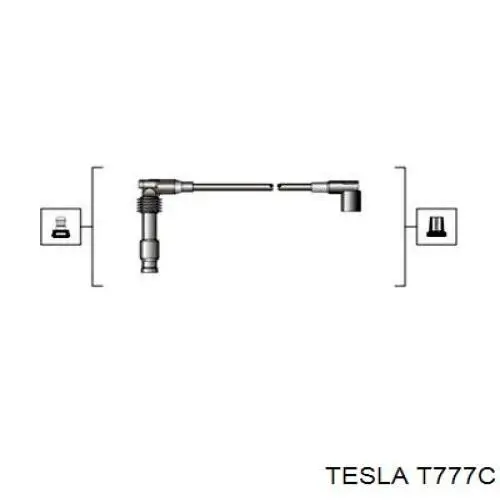 Дріт високовольтний, комплект T777C Tesla