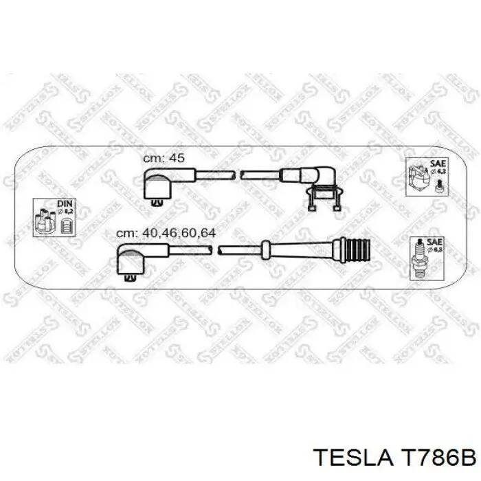 Высоковольтные провода T786B Tesla