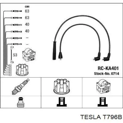 Провода зажигания Tesla T796B цена, от 12.87 USD