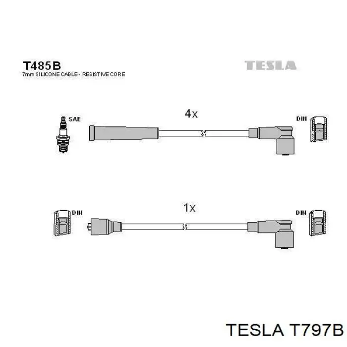 Провода зажигания Tesla T797B цена, от 13.54 USD