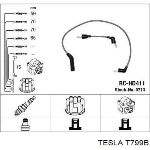 Купить T799B Tesla Провода высокого напряжения