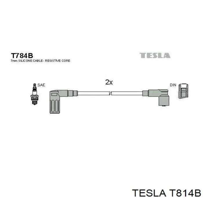 T814B Tesla высоковольтные провода