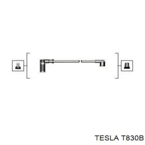 Высоковольтные провода T830B Tesla