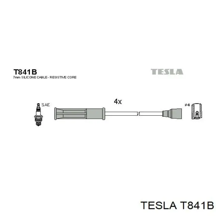 T841B Tesla высоковольтные провода
