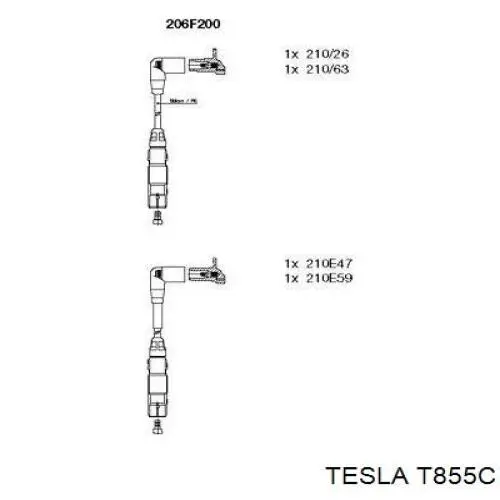Купить T855C Tesla Провода высокого напряжения