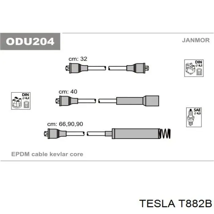 Купить T882B Tesla Провода высокого напряжения