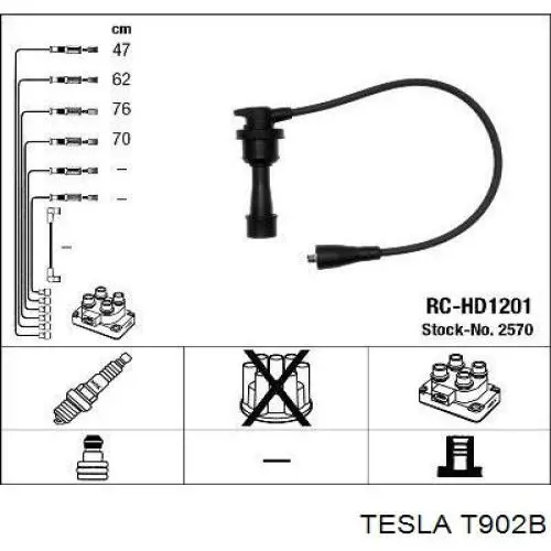 T902B Tesla высоковольтные провода