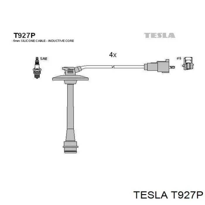 T927P Tesla высоковольтные провода