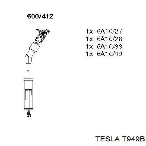 T949B Tesla Провода высоковольтные