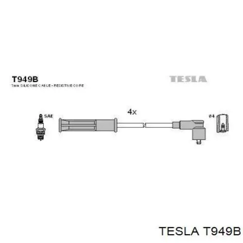 Провода зажигания Tesla T949B цена, от 15.23 USD