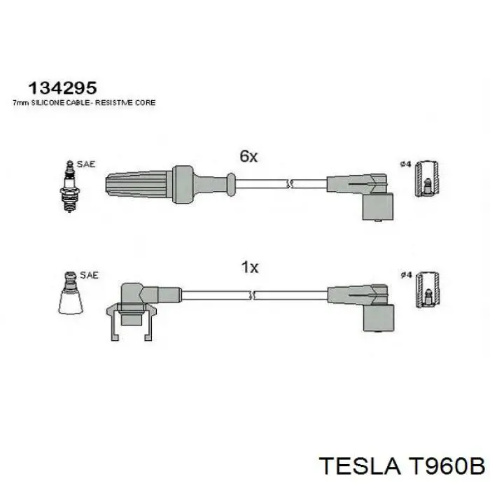 Высоковольтные провода T960B Tesla