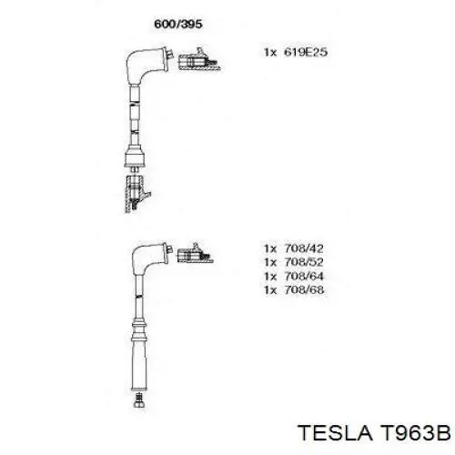 T963B Tesla Провода высоковольтные