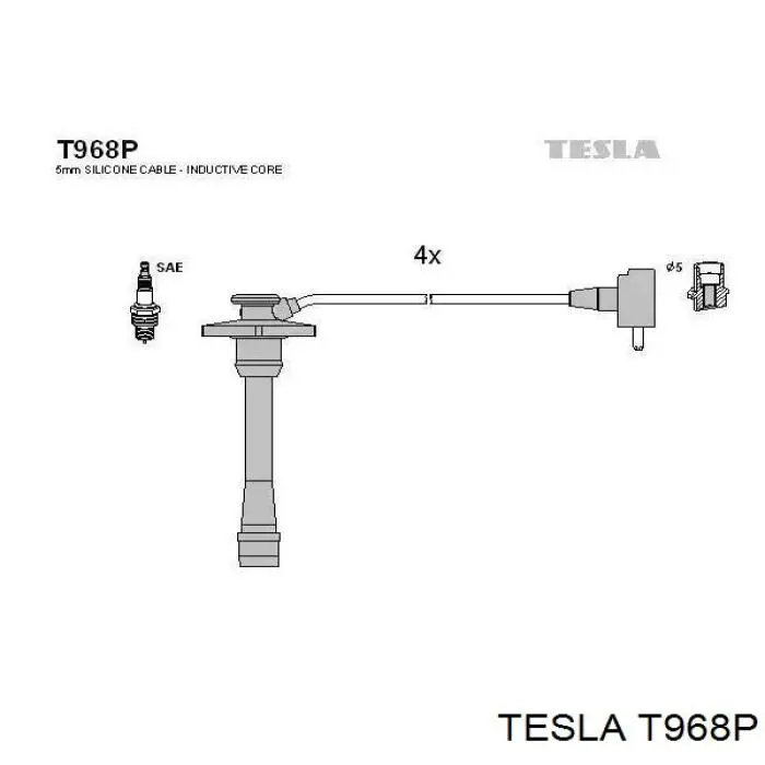 Высоковольтные провода T968P Tesla