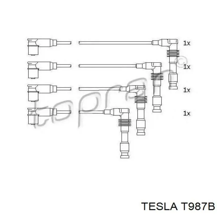 T987B Tesla высоковольтные провода
