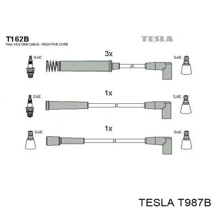 Провода зажигания Tesla T987B цена, от 16.71 USD