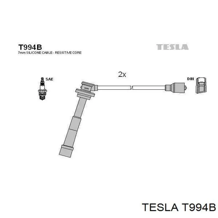 Высоковольтные провода T994B Tesla