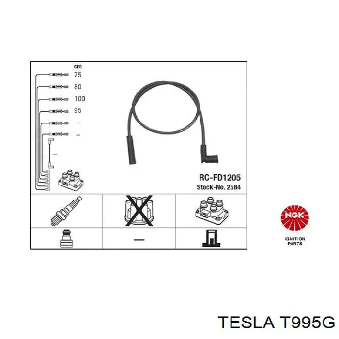 Высоковольтные провода T995G Tesla