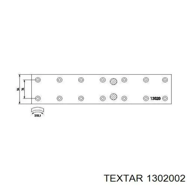 Накладка тормозная передняя (TRUCK) Textar 1302002