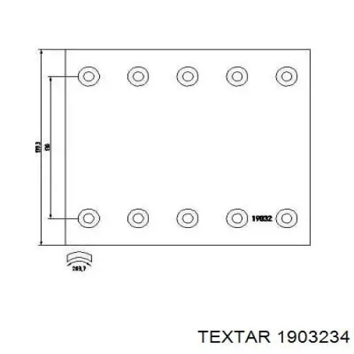 Накладка тормозная задняя (TRUCK) 1903234 Textar