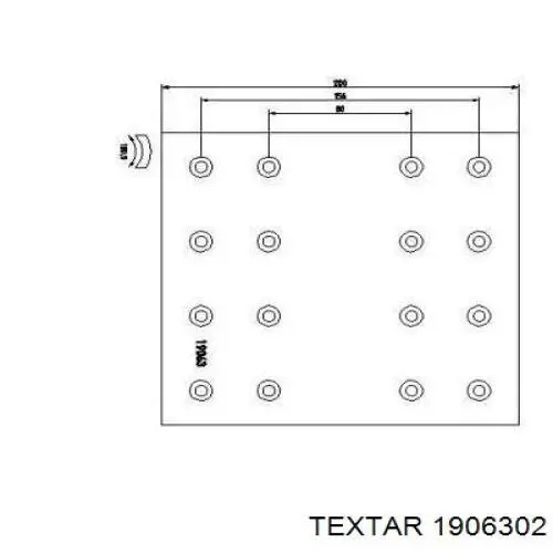 Накладка тормозная задняя (TRUCK) Textar 1906304