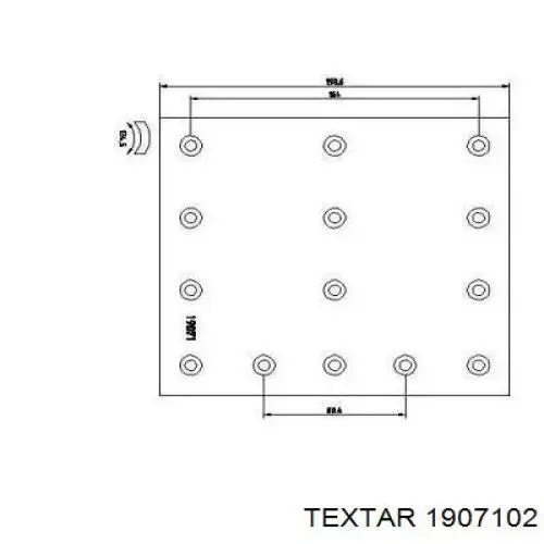 Задние барабанные колодки 1907102 Textar