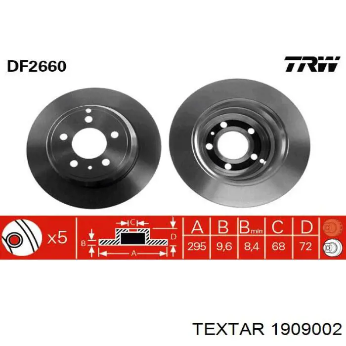 Купить 1909002 Textar Накладка тормозная задняя (TRUCK)