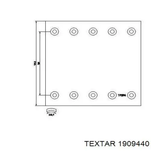 Накладка тормозная задняя (TRUCK) TEXTAR 1909440