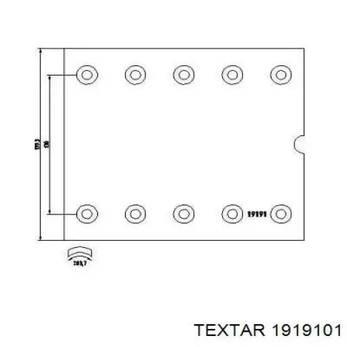 Задние барабанные колодки 1919101 Textar