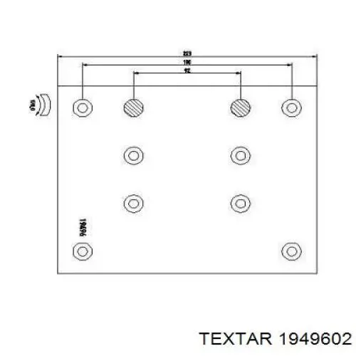 Заклепка накладки барабанных колодок TEXTAR 1949602