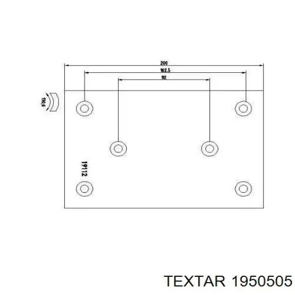 Накладка тормозная передняя (TRUCK) Textar 1950505 цена, от 320.64 USD