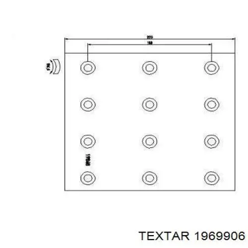 1969906 Textar Накладка тормозная задняя (TRUCK)